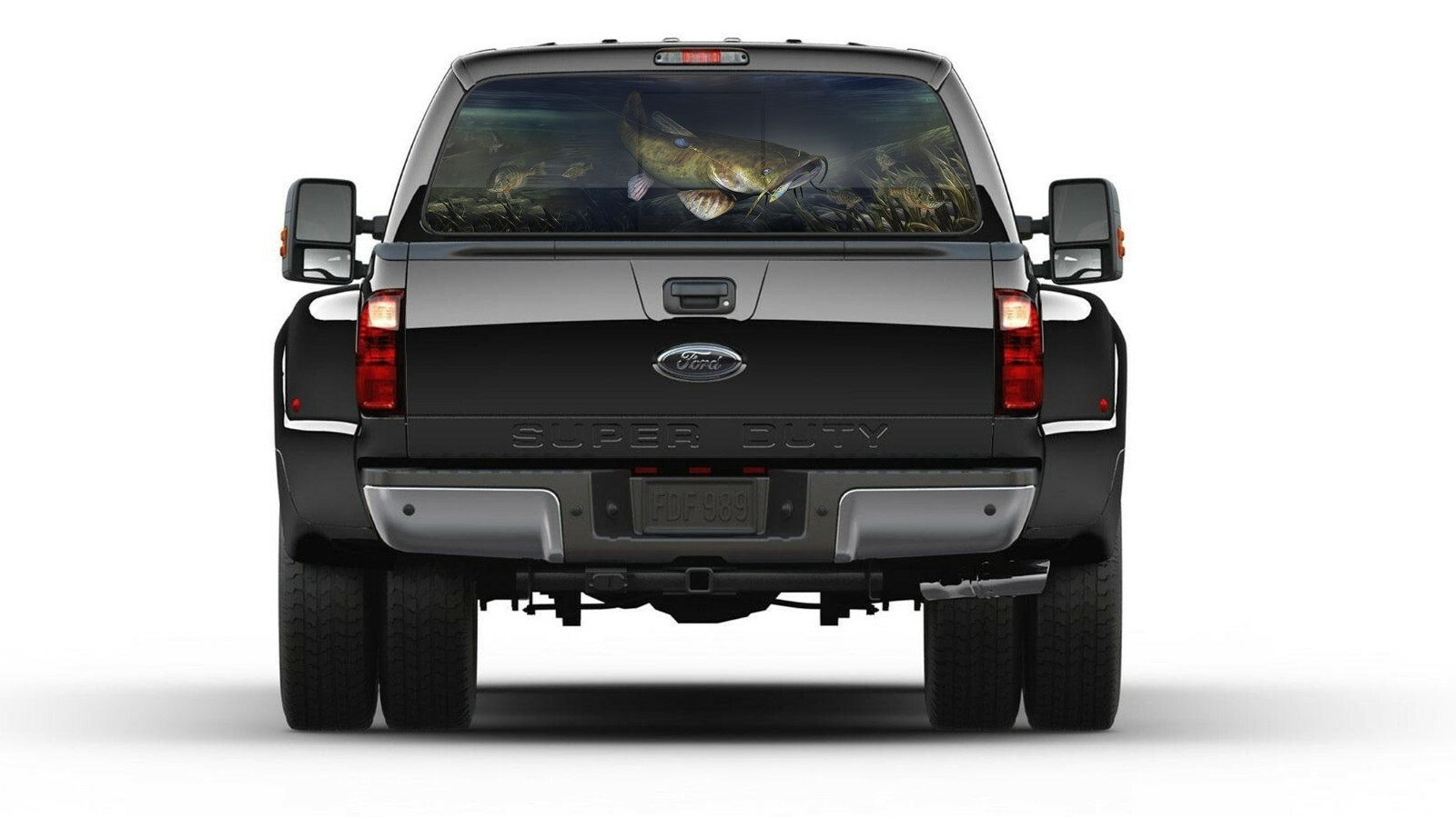 Catfish Shad Rear Window Perforated  Graphic Decal Sticker Truck