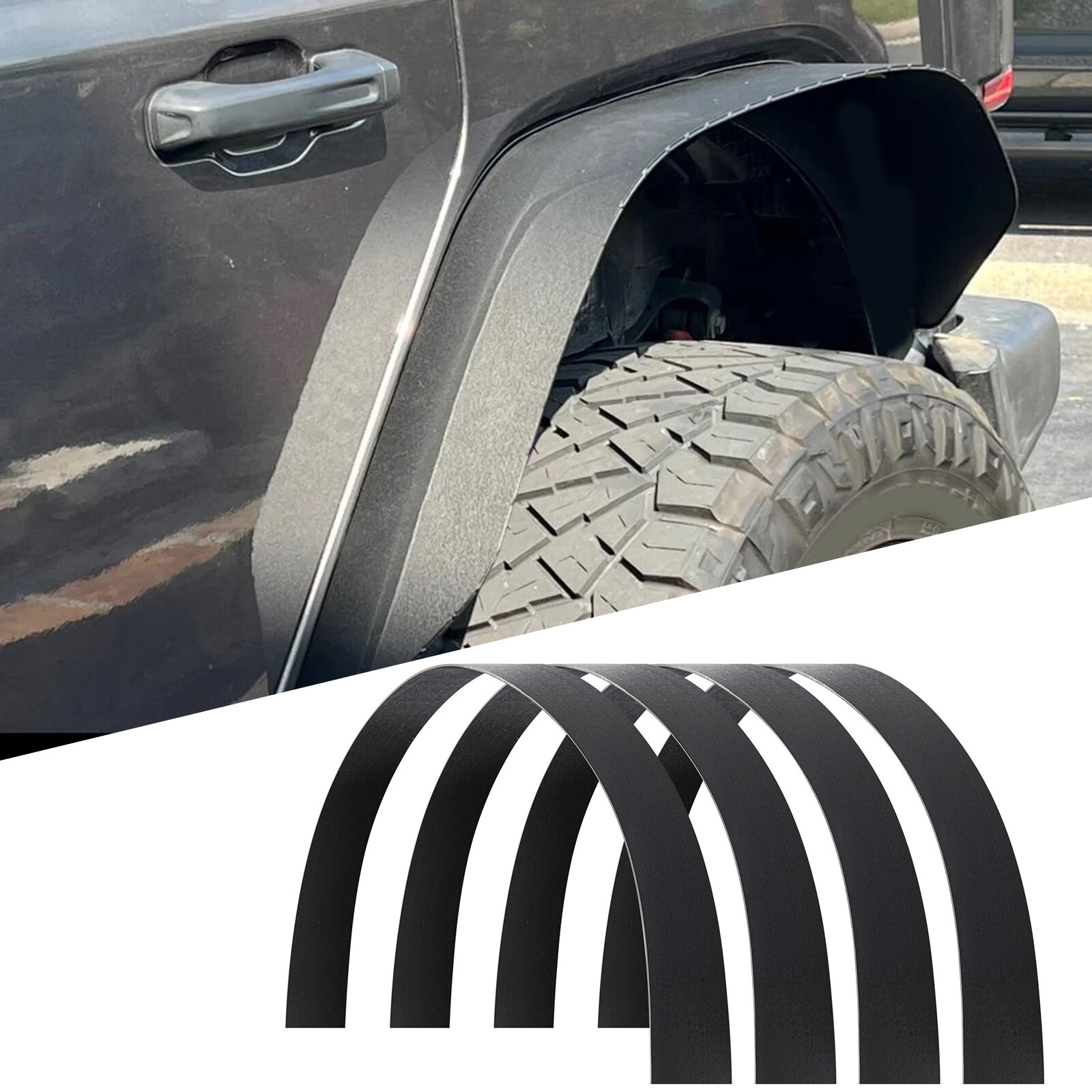 Universal 4PCS Fender Flares Extra Wide Wheel Arch Body Kit For Truck SUV Pickup