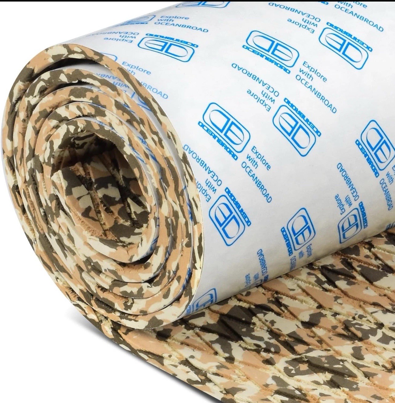 OCEANBROAD Self-Adhesive 25.33sqft, Camo Brown Boat Floor Padding OCEANBROAD Self-Adhesive 25.33sqft, Camo Brown Boat Floor Padding