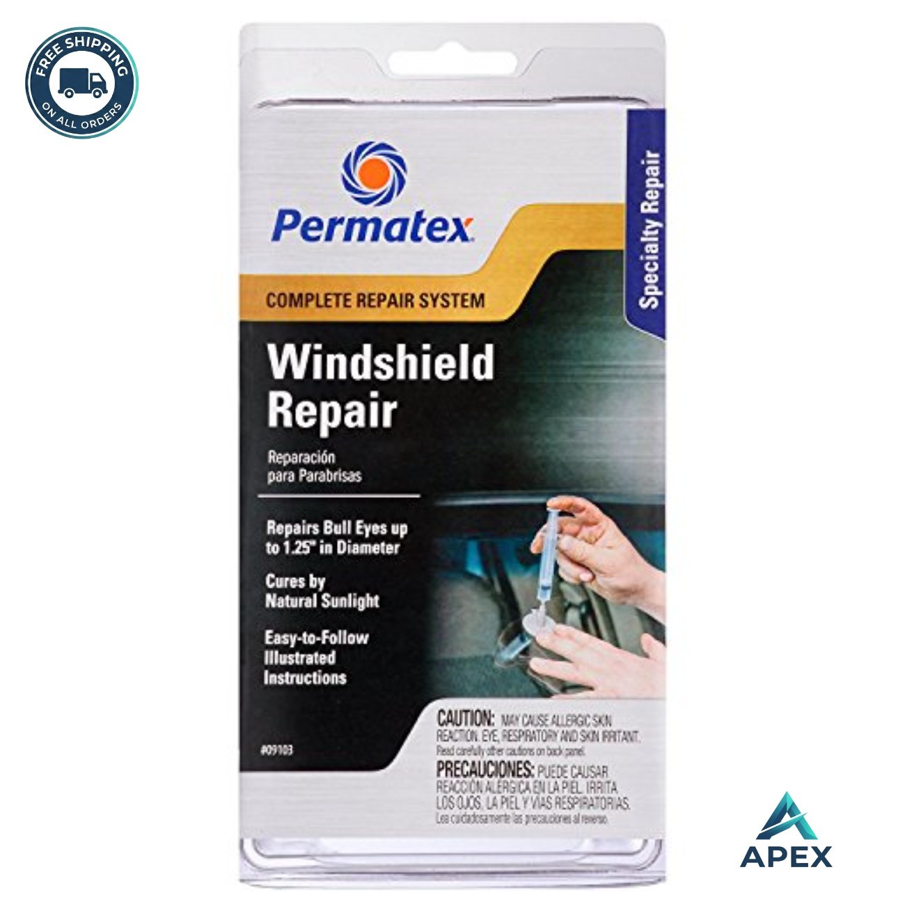 Windshield Repair Kit Liquid 6 Pack Bullseye Star Chip Repair Up To 2.75 Inch