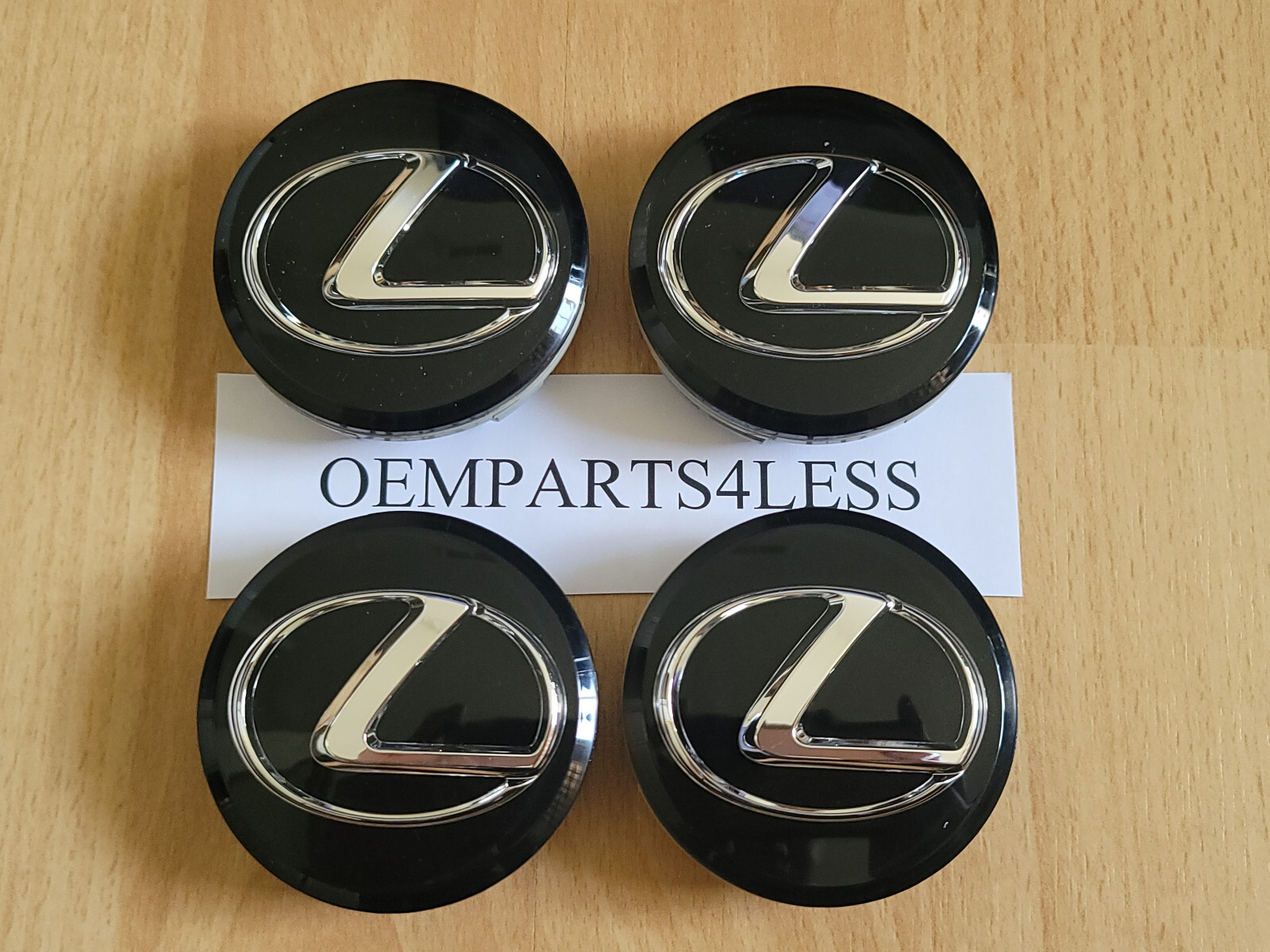 4x Genuine OEM 2021-2025 Lexus F-Sport 62mm center caps P/N 42603-53140
