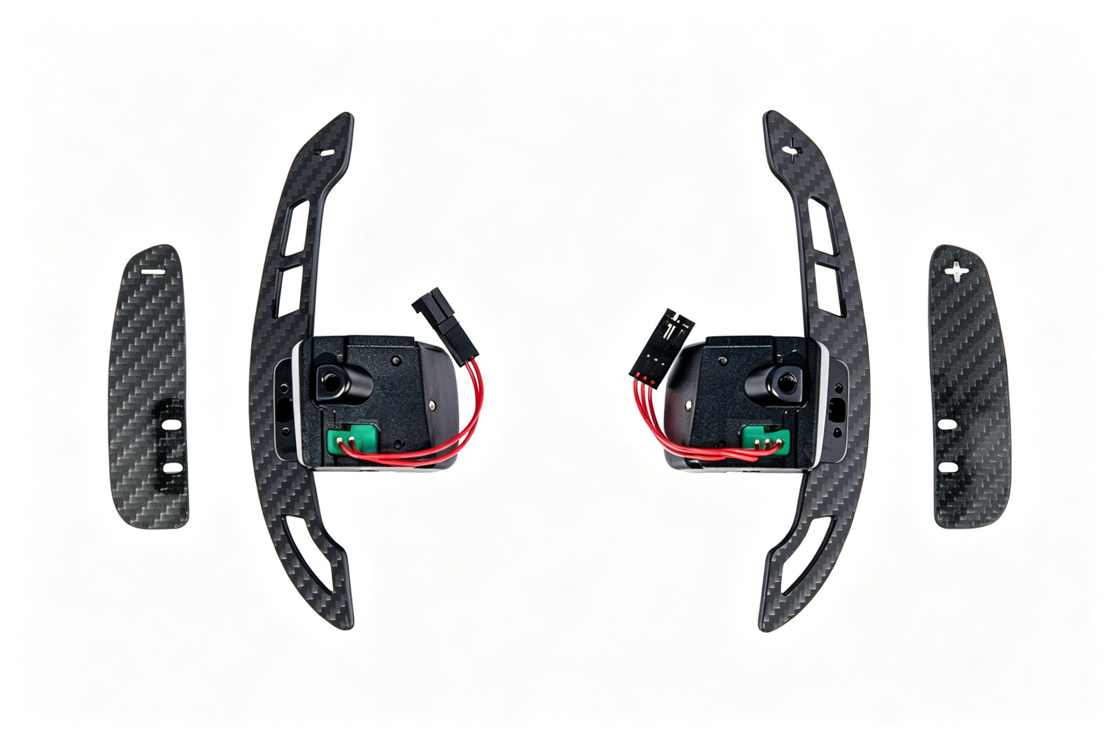 Pair  CARBON FIBER Steering Wheel Magnetic Paddle Shifter For 14-19 Corvette C7