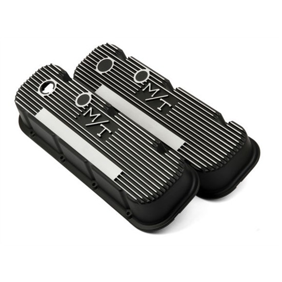 Holley 241-85 BB Fits Chevy M/T Valve Covers, Satin Black, Cast Aluminum