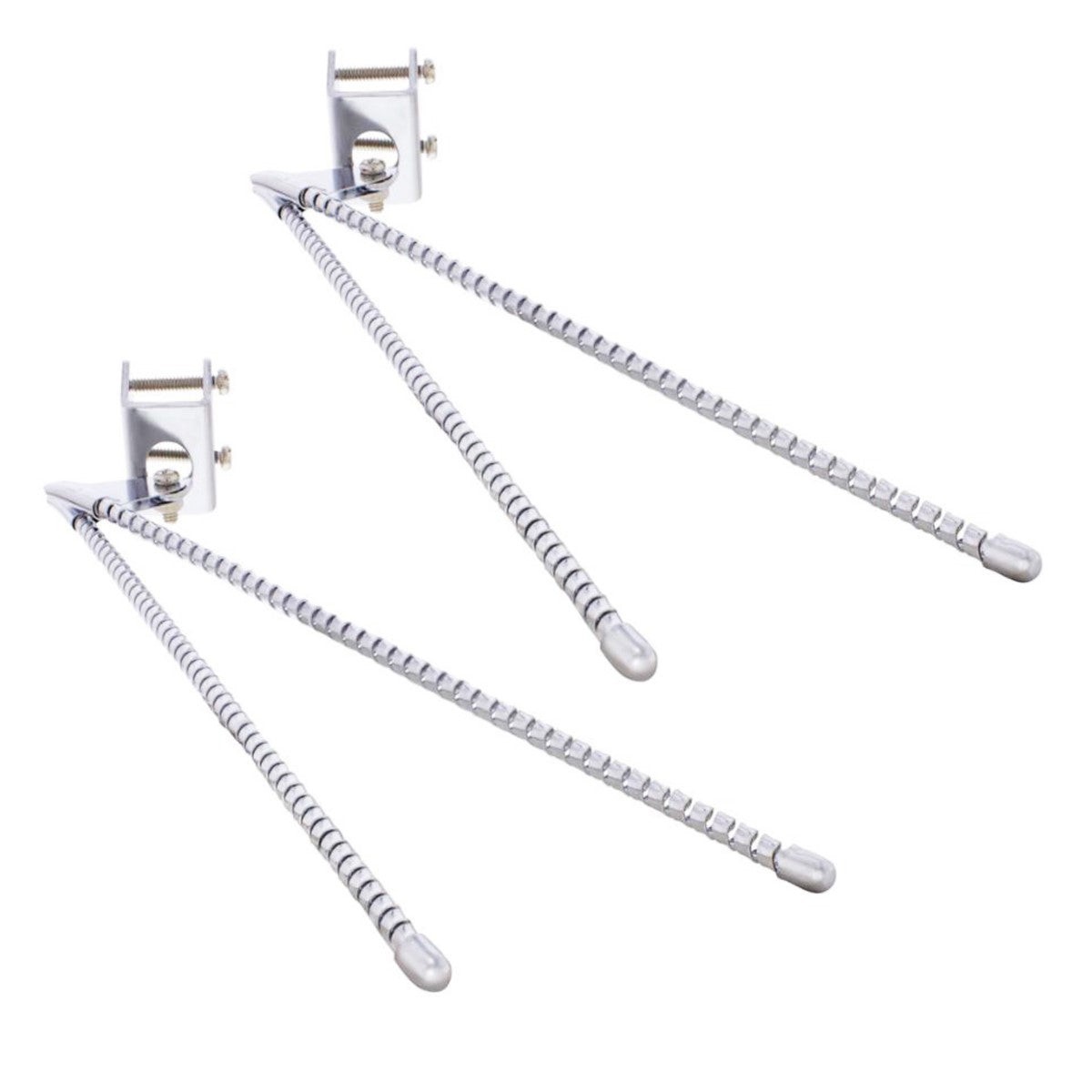 Pair Curb Feelers - Vintage Style Chrome Metal