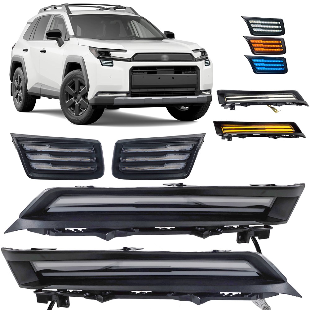 Fits 2026-2027 Toyota RAV4 Woodland LED Upper Vent + Lower Lip DRL Lights Fits 2026-2027 Toyota RAV4 Woodland LED Upper Vent + Lower Lip DRL Lights