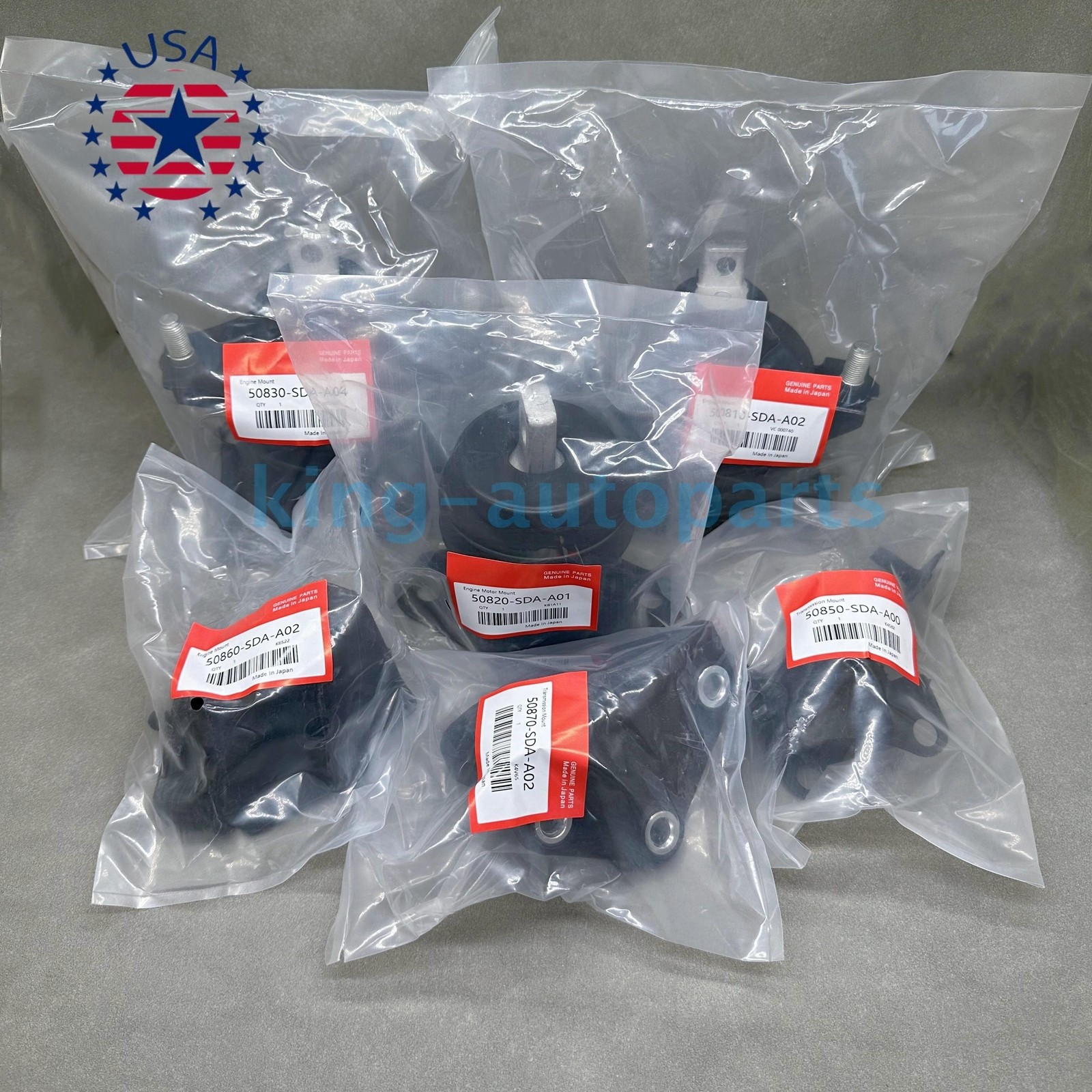 OEM For 03-07 Honda Accord 2.4L Engine Motor & Trans Mount Set 6PCS (Automatic)
