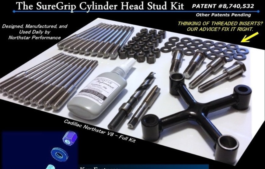 Suregrip Cylinder Head Stud Kit for 2000-2003 Cadillac Northstar V8 - PATENTED