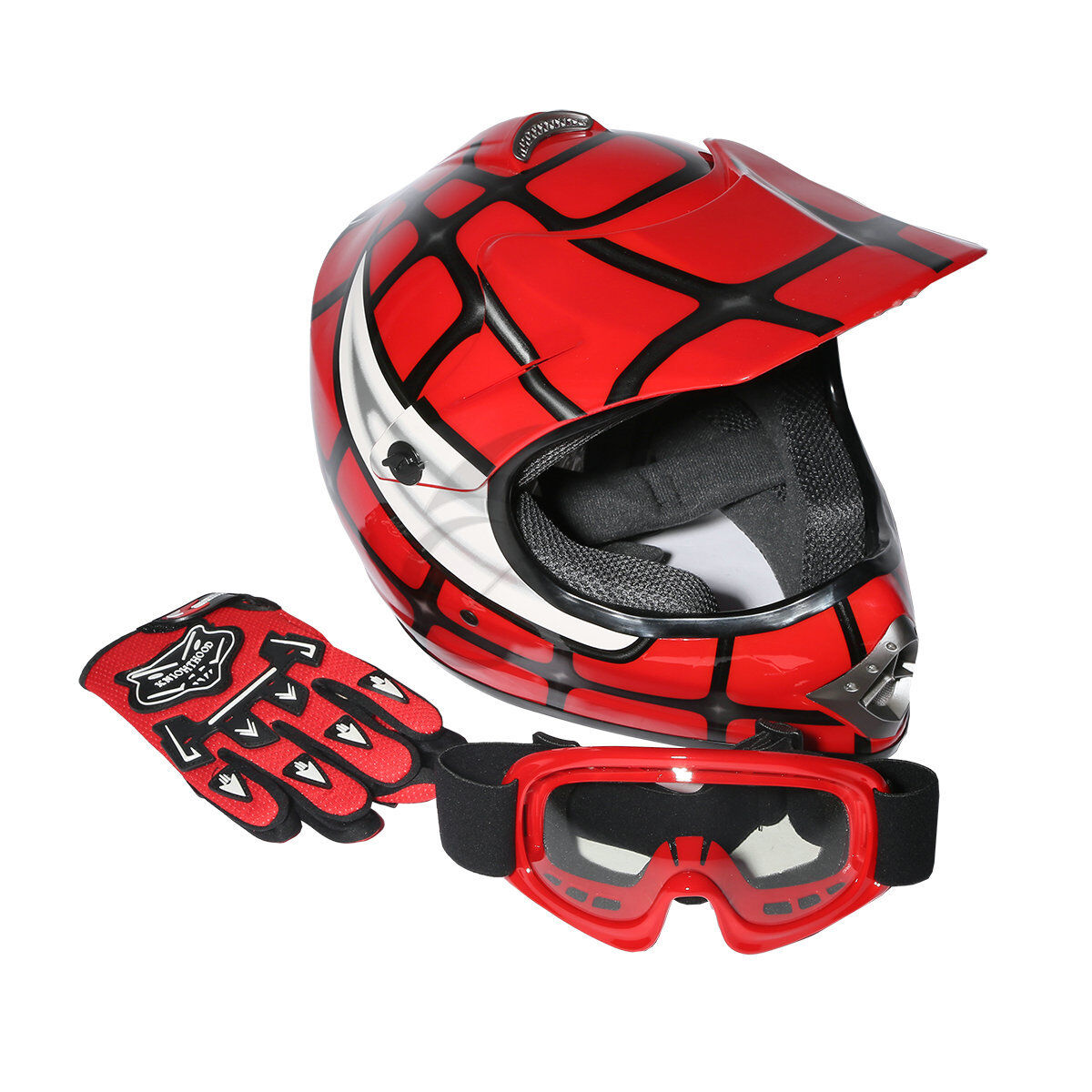 DOT Youth Helmet Child Kid Spider Motocross Full Face Offroad Dirt Bike ATV S-XL