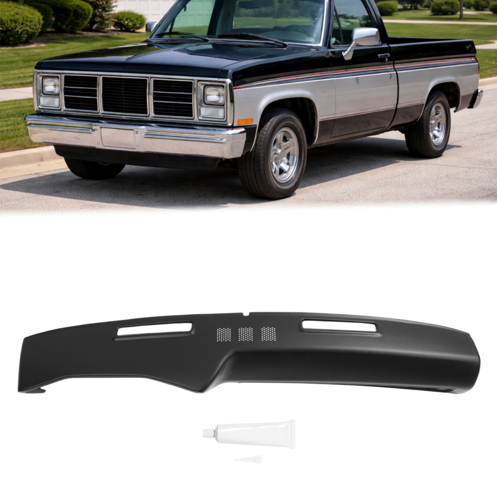 For 1973-1980 Chevy C10 Suburban GMC C1500 Trucks ABS Dashboard Dash Cover Cap