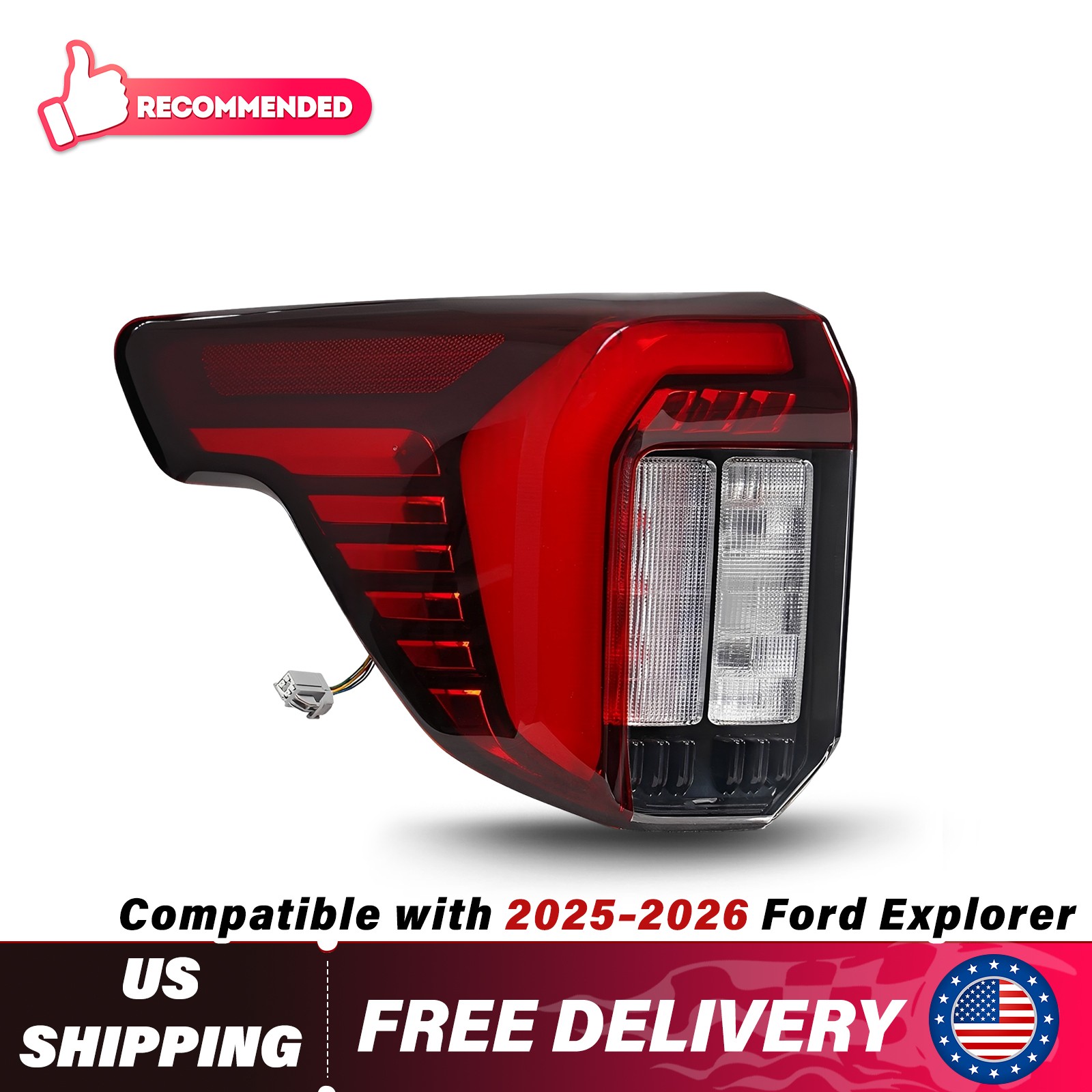 RB5Z13405A LH LED Outer Tail Light For Ford Explorer Active / Platinum 2025-2027