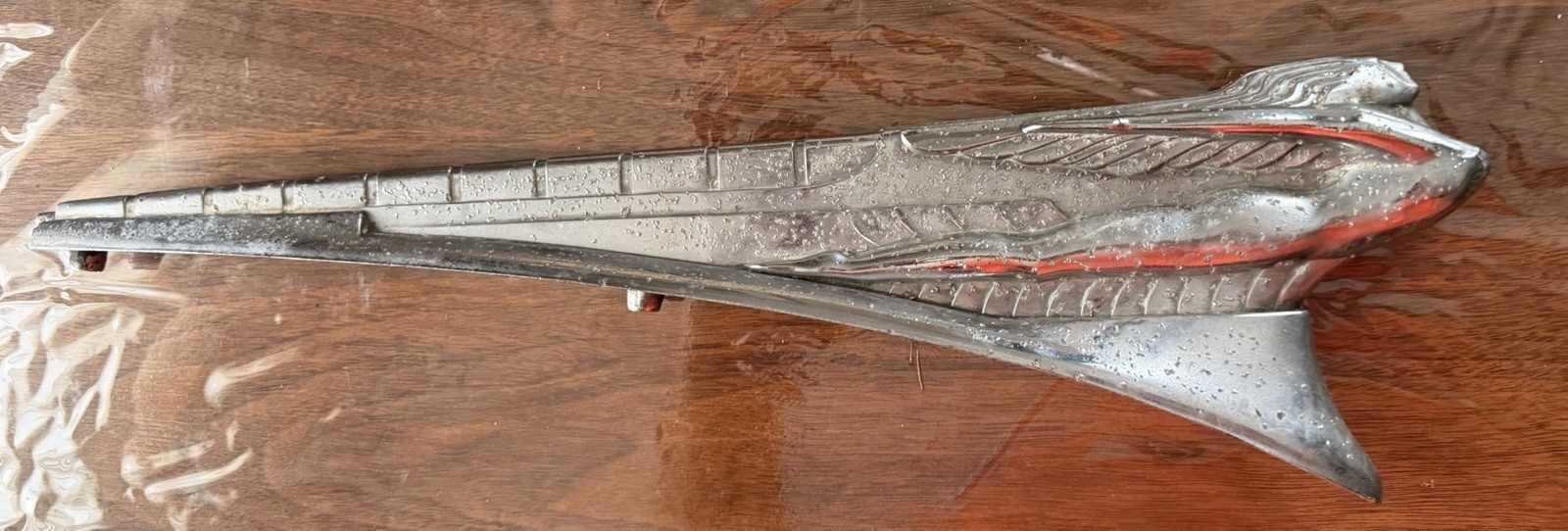 1942 - 1948 USED DESOTO FLYING LADY CHROME HOOD ORNAMENT ORIG MOPAR Part #976218 1942 - 1948 USED DESOTO FLYING LADY CHROME HOOD ORNAMENT ORIG MOPAR Part #976218