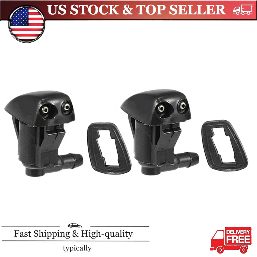 2Pcs New Windshield Washer Nozzle For Toyota 4Runner Rav4 Camry Celica MR2 USA