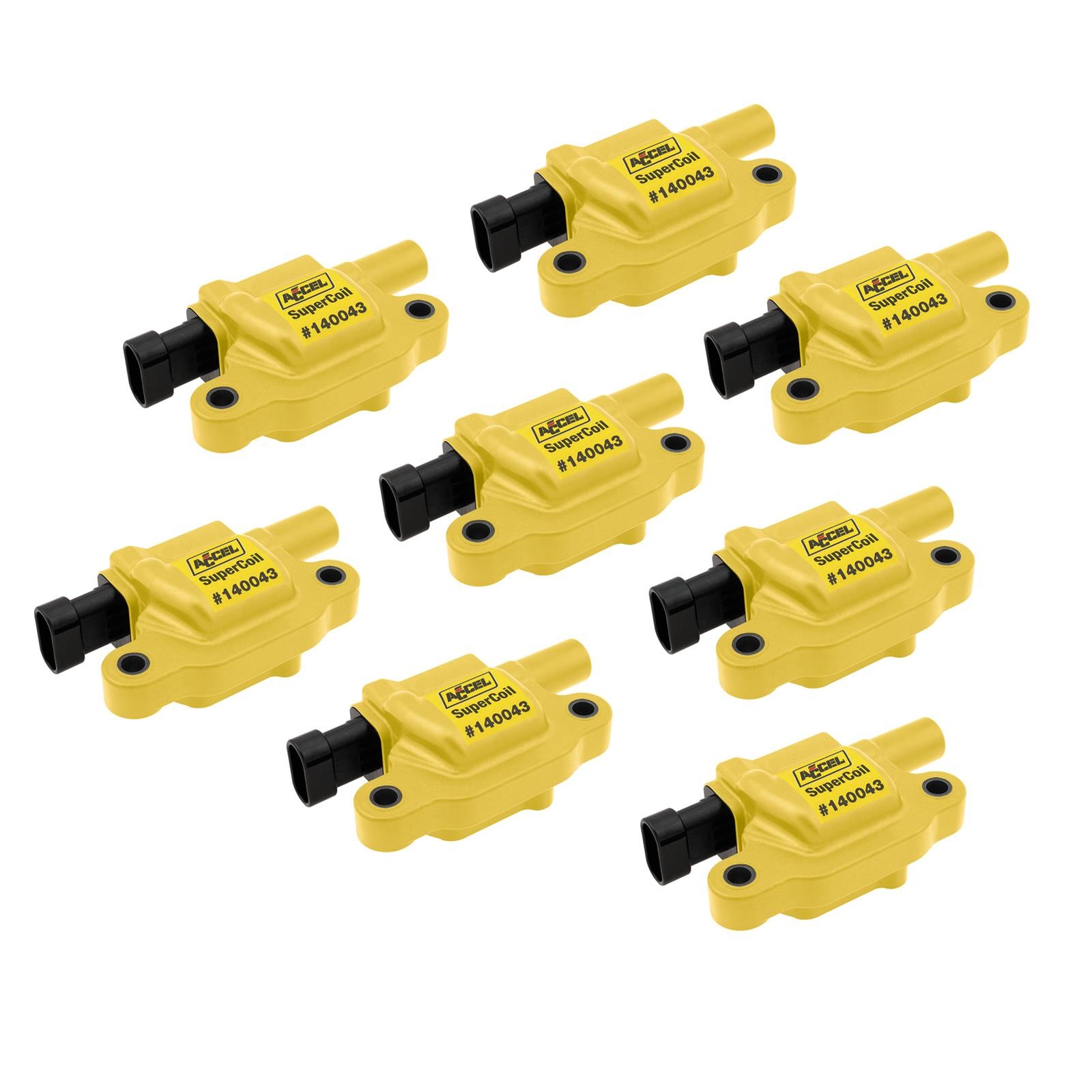 Accel 140043-8 Coils Coil Pack /Yellow Buick Chevy GM GMC LS2 LS3 LS7 Set of 8