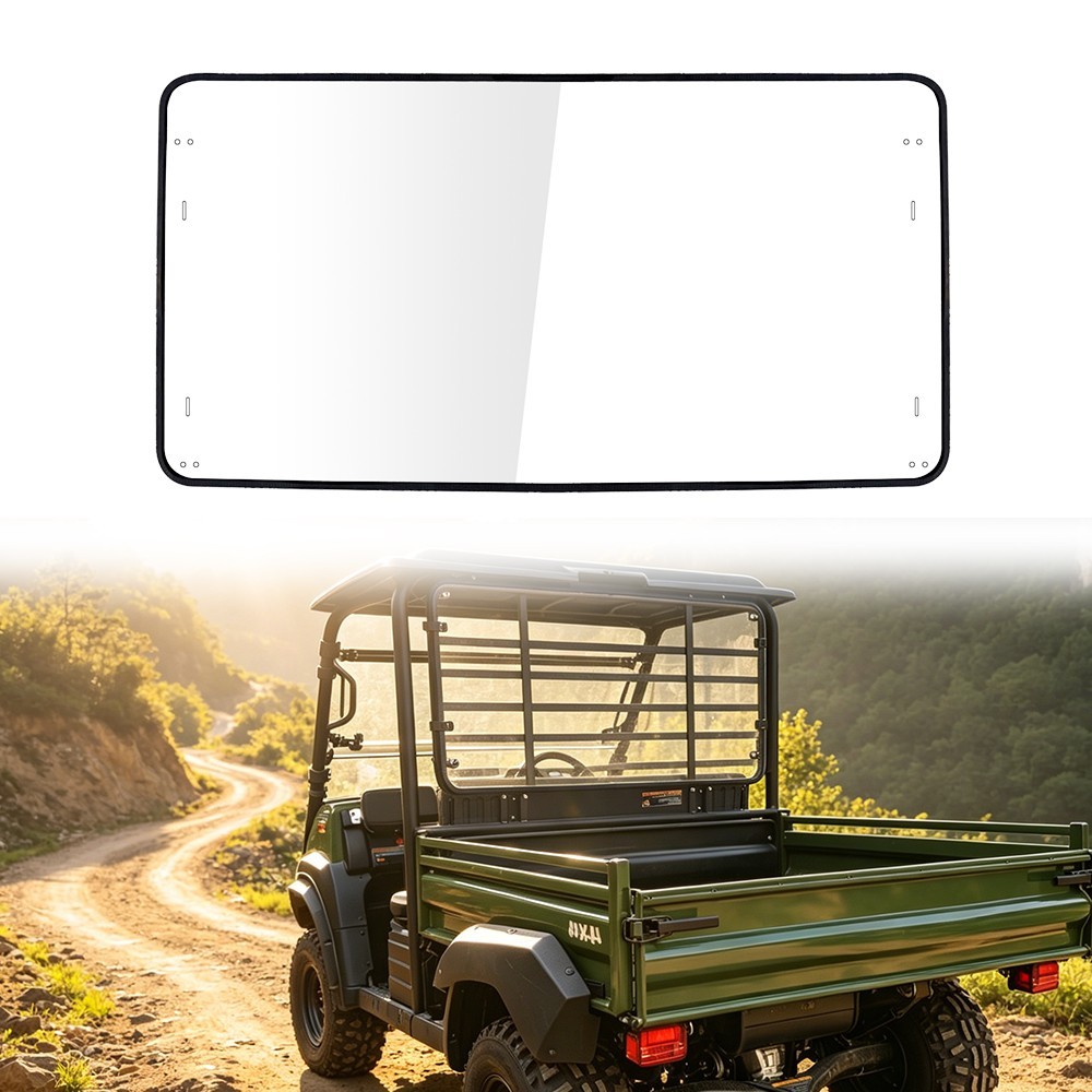 SHINJEW Rear Clear Windshield for Kawasaki Mule 4000 4010 2009-2026