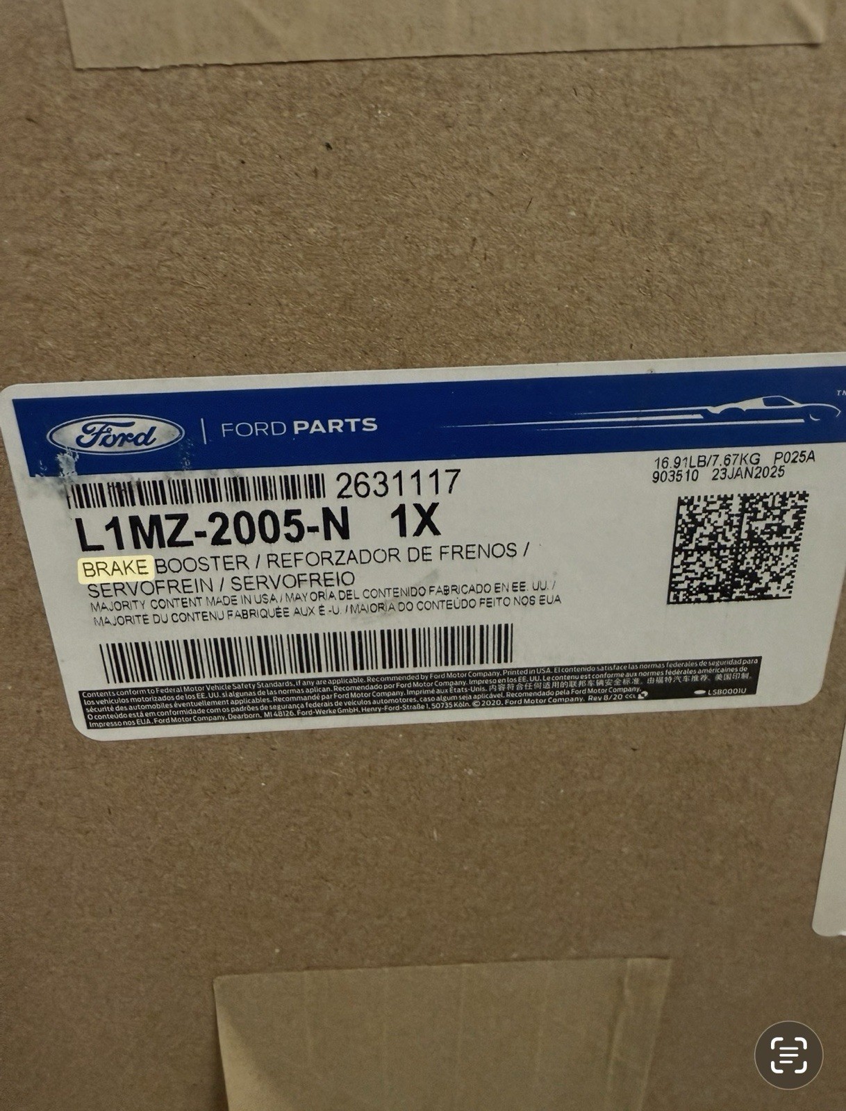 2021–2024 Ford Explorer Brake Booster NEW OEM