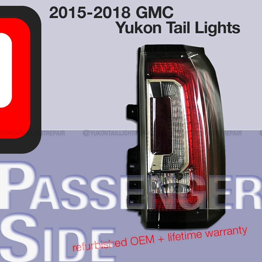 Rebuilt GMC Yukon, XL, Denali Passenger Tail Light SLT OEM 2015 2016 2017 18  11