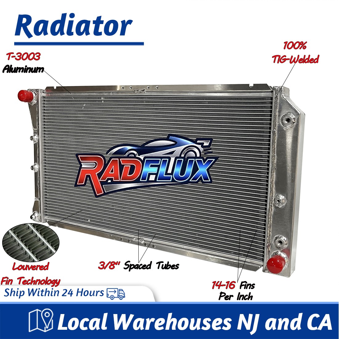 A/T For 1994-1996 Chevy Caprice Impala 5.7L / Buick Roadmaster Aluminum Radiator