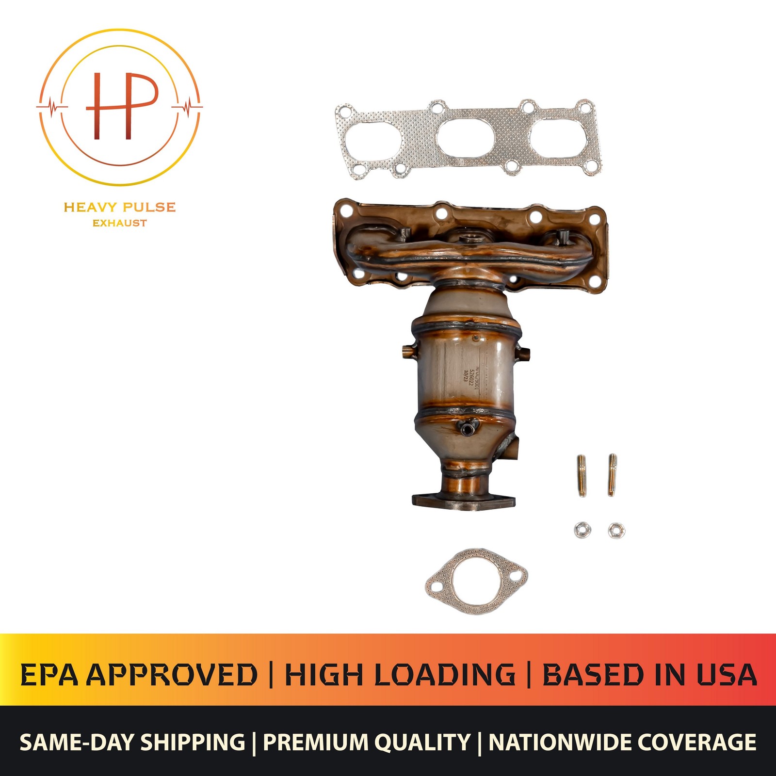 Left Catalytic Converter with Integrated Exhaust Manifold for 2010-2012 Hyundai