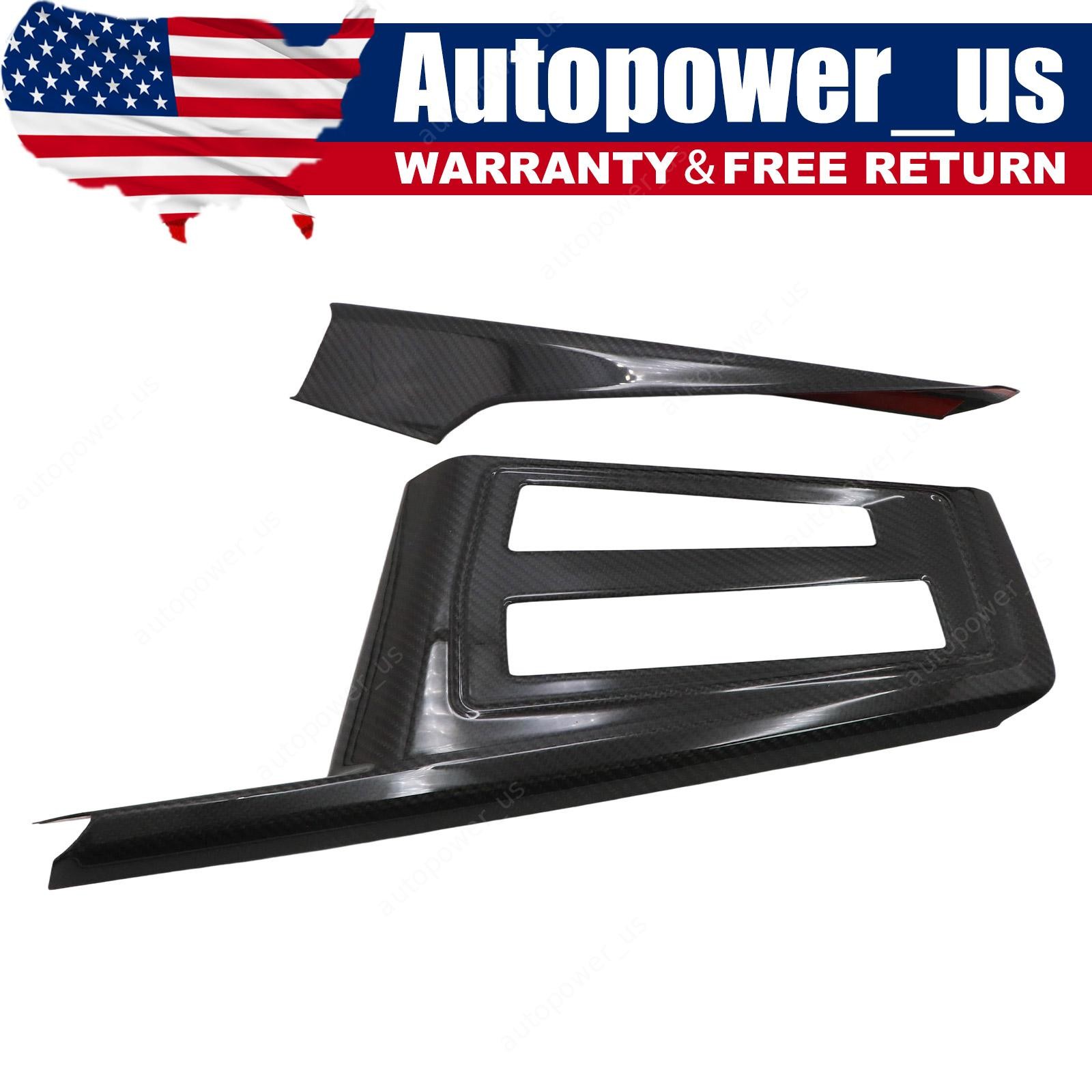 Console Gear Shift Panel Trim Carbon For VW GOLF MK8 GTR GTI GTE R R-Line 21-24