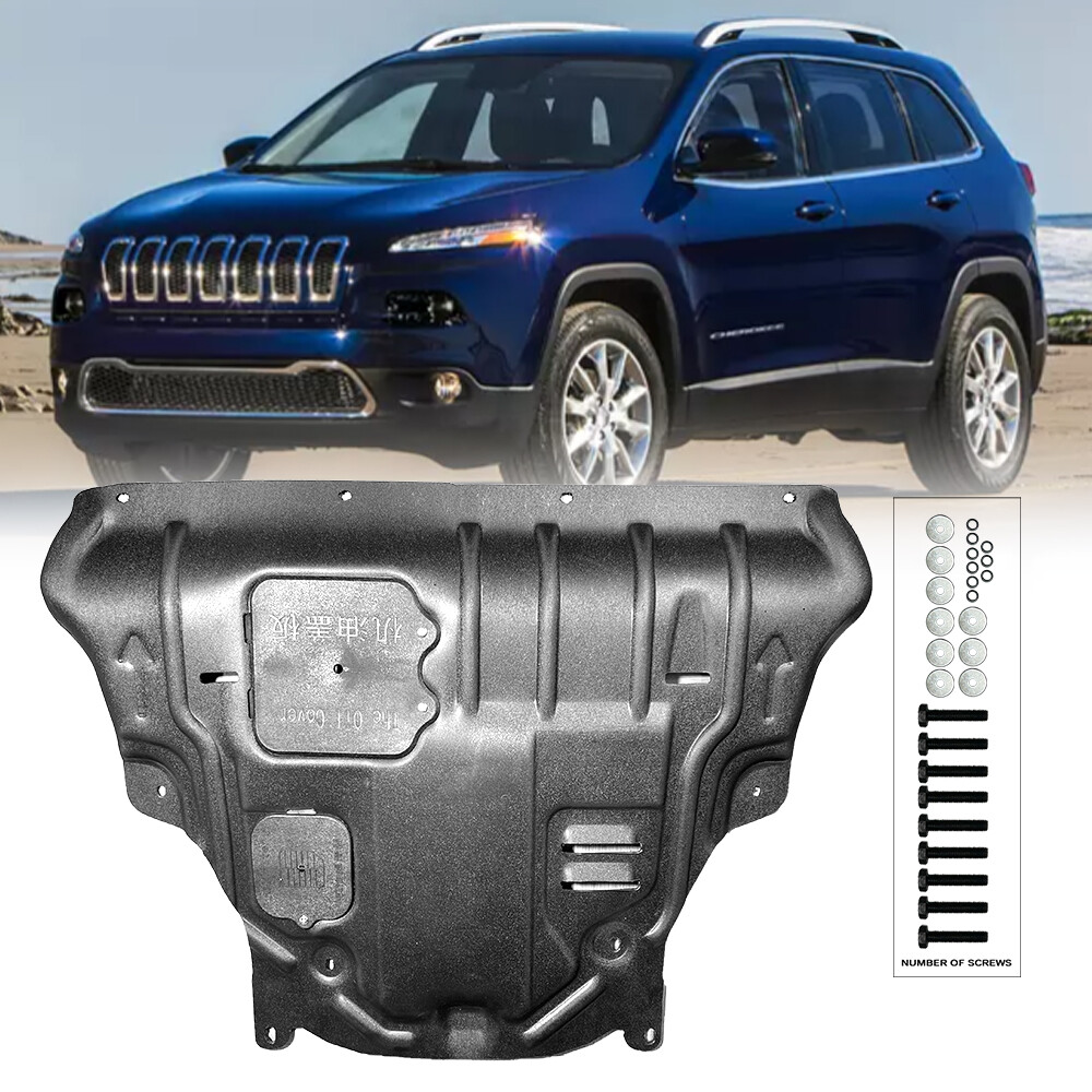 Engine Splash Shield For Jeep Cherokee 2014-2018 Auto Under Guard Mudguard Black