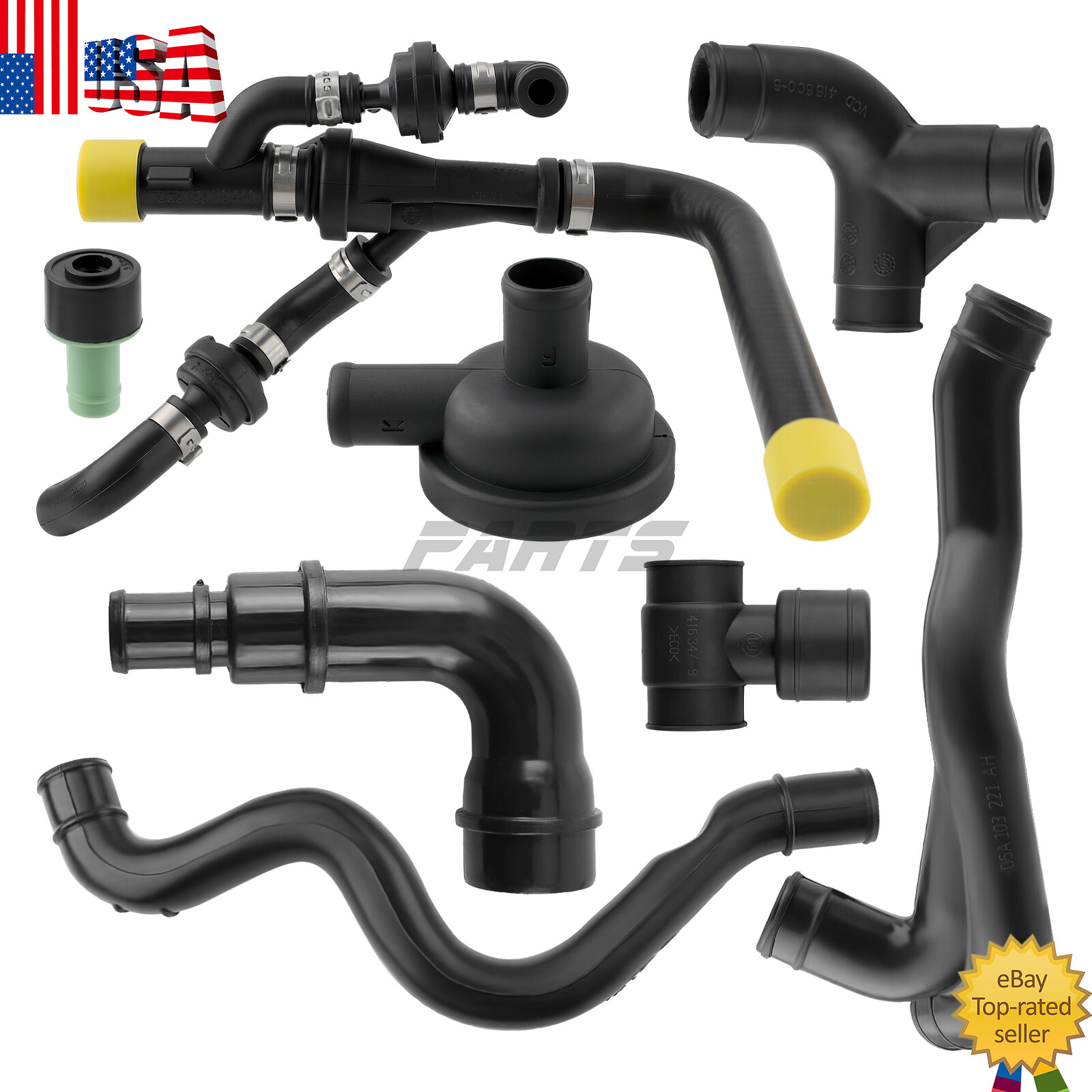 1.8T Crankcase Breather Hose Valve Kit For VW Jetta Golf Passat Audi A3 A4 A6 TT