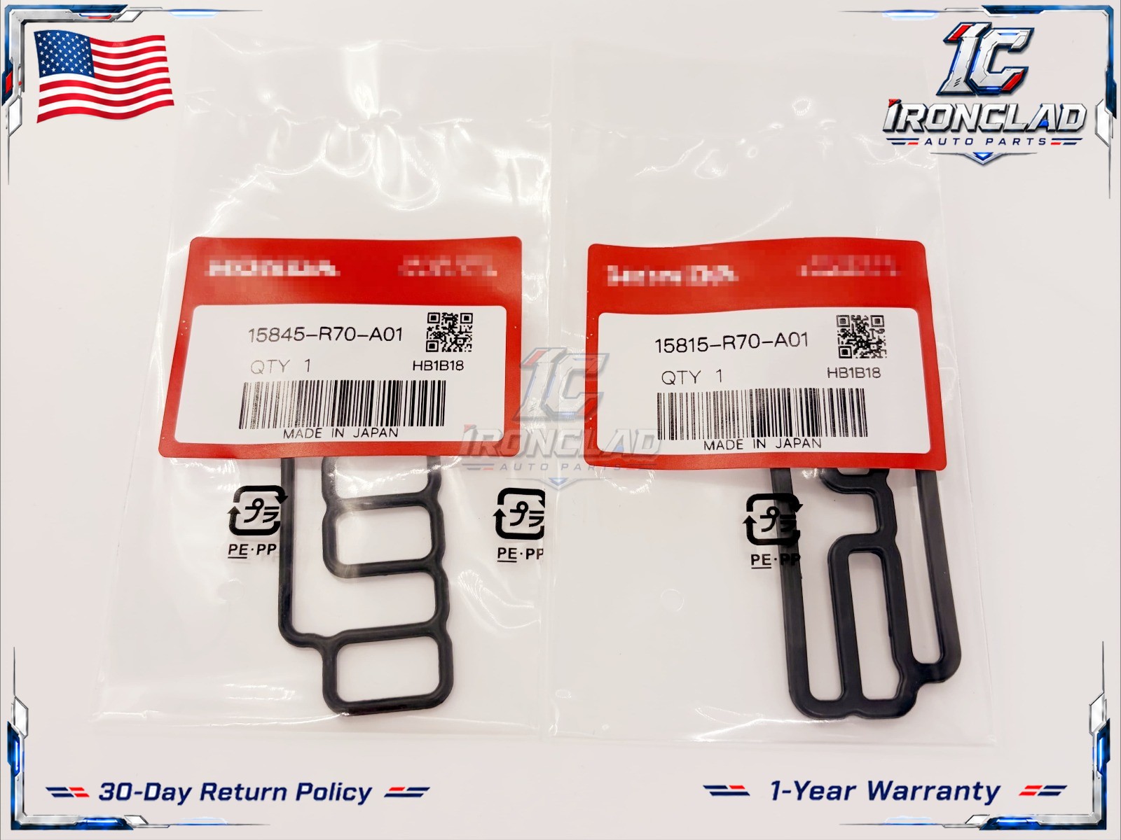 VVT VTEC Solenoid Gasket Set 15815R70A01 15845R70A01 for 2008-2016 Honda Acura