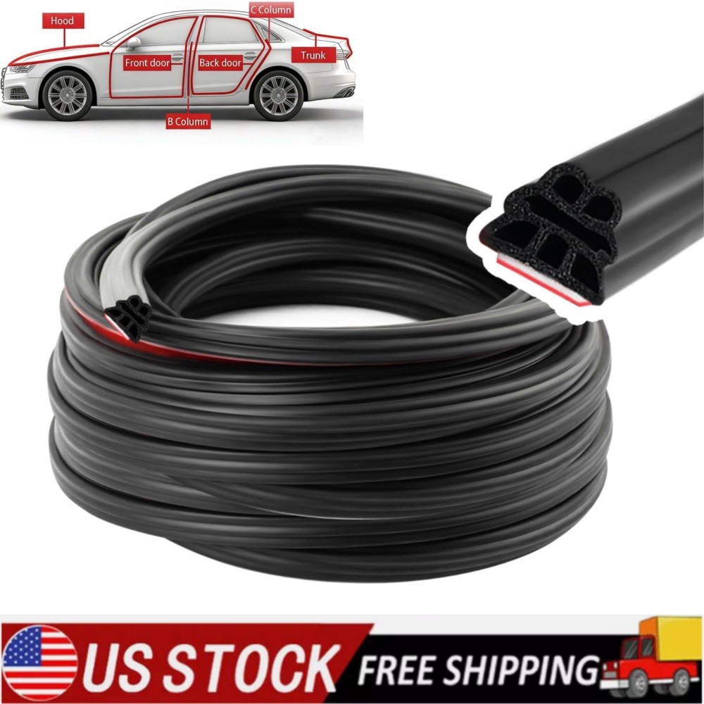 33FT Car Weather Stripping Car Door Seal Strip Truck RV Trunk Hood Weatherstrip 33FT Car Weather Stripping Car Door Seal Strip Truck RV Trunk Hood Weatherstrip
