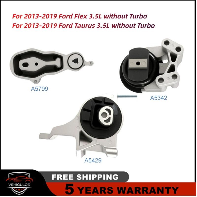 Set 3PCS Engine Motor Auto Trans. Mount For 2013-2019 Ford Flex Taurus 3.5L V6