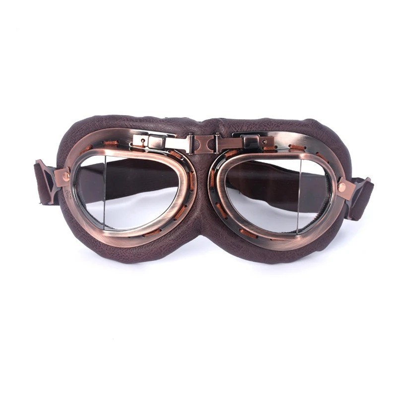 Retro Vintage Motorcycle Pilot Goggles Windproof UV Glasses