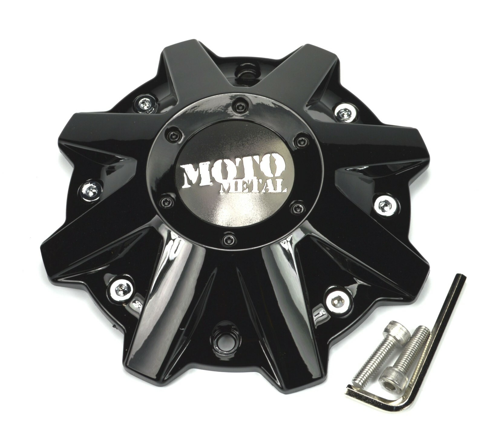 NEW Moto Metal Gloss Black Bolt On Wheel Center Cap 5/6/8 Lug MO201 MO970