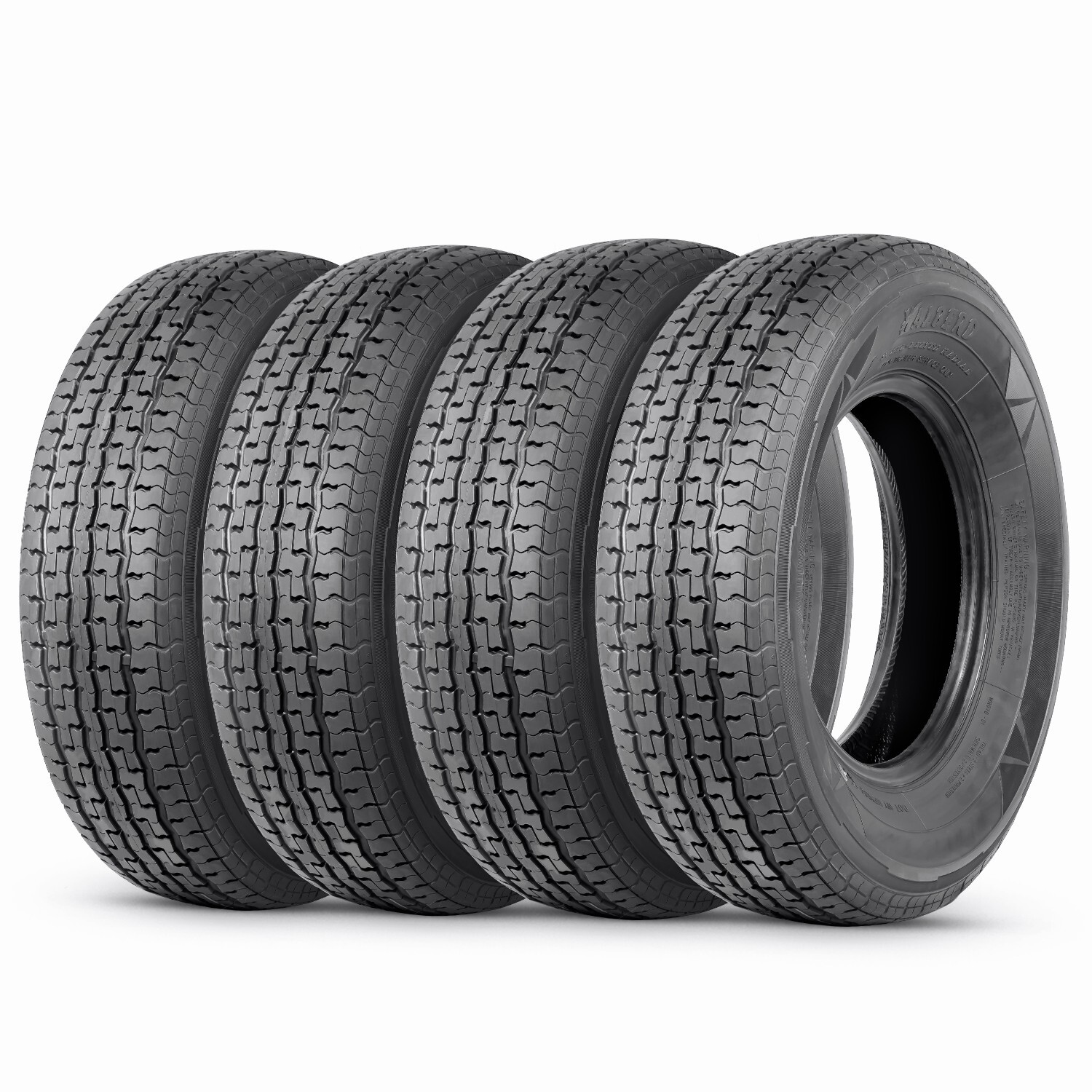 Set Of 4 ST 205/75R15 Trailer Tires Radial 8Ply 205/75/15 Load Range D Tubeless Set Of 4 ST 205/75R15 Trailer Tires Radial 8Ply 205/75/15 Load Range D Tubeless