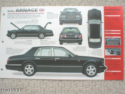 1998 Bentley ARNAGE IMP Brochure