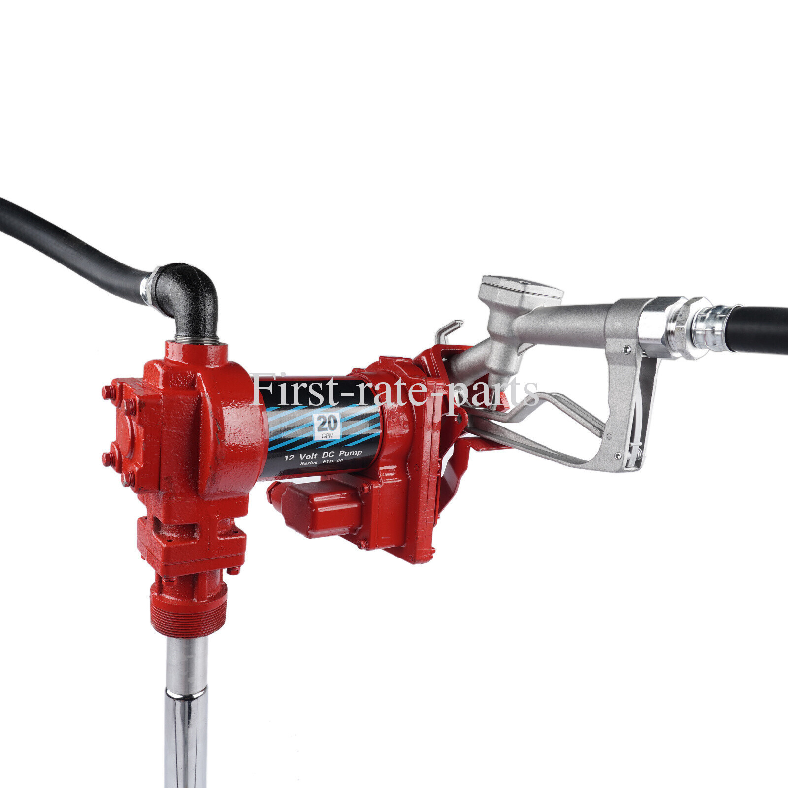 12 Volt 20 GPM Fuel Transfer Pump Diesel Gas Gasoline Kerosene High Quality Red