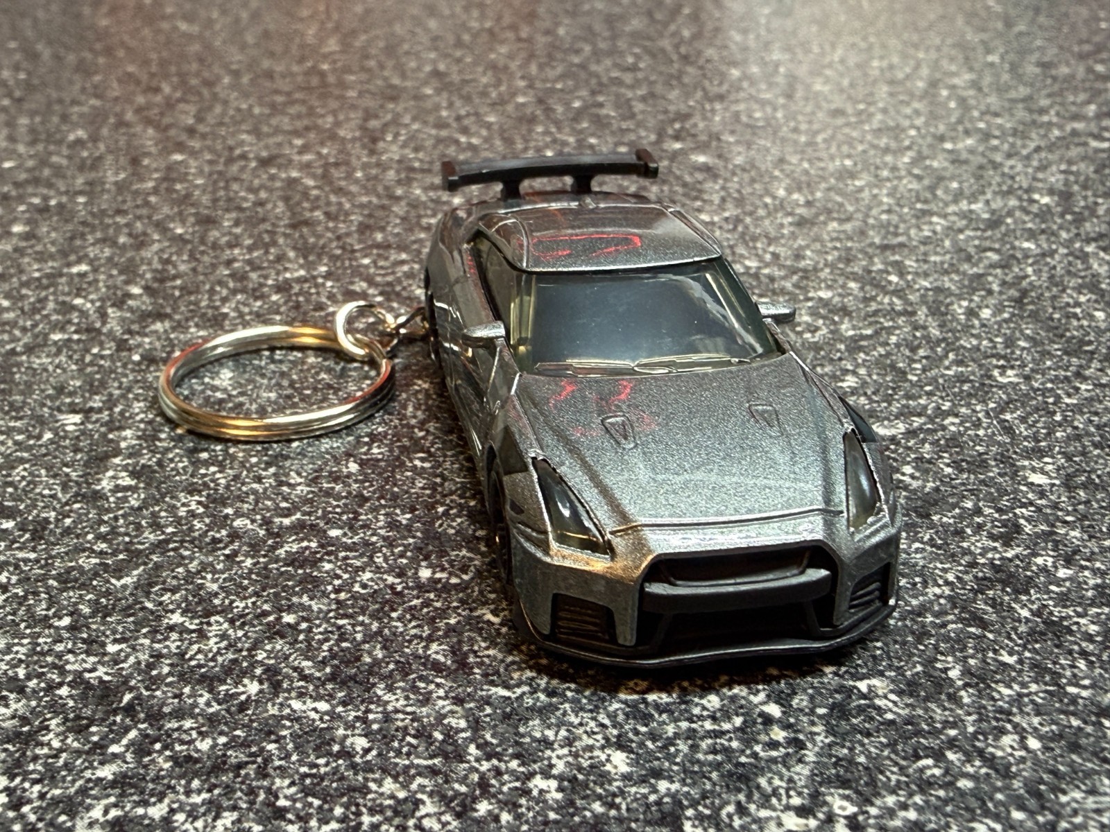 Nissan GT-R GTR R35 Keychain Gray Matchbox