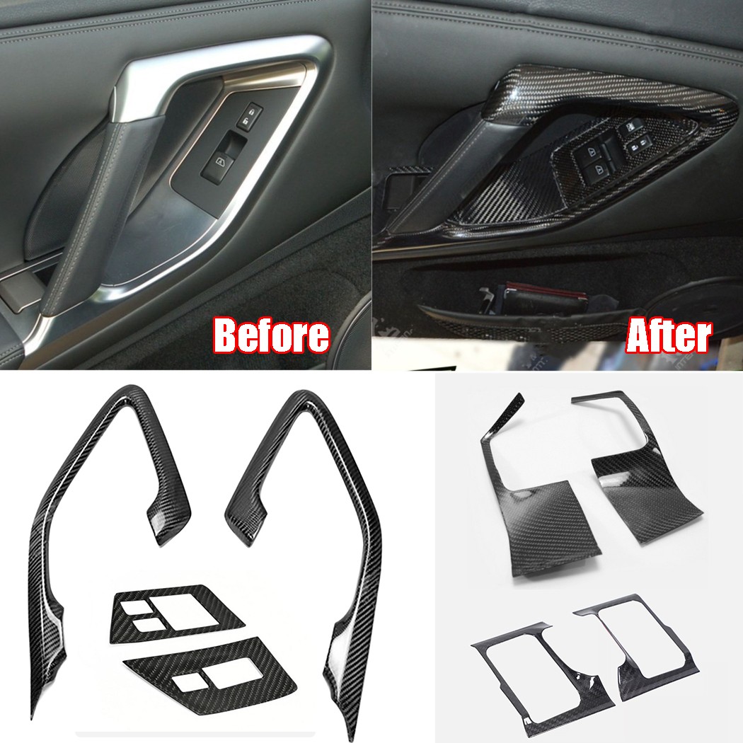 8*Carbon Fiber Inner Door Window Control Cover Trim Kit For Nissan GTR R35 08-16 8*Carbon Fiber Inner Door Window Control Cover Trim Kit For Nissan GTR R35 08-16