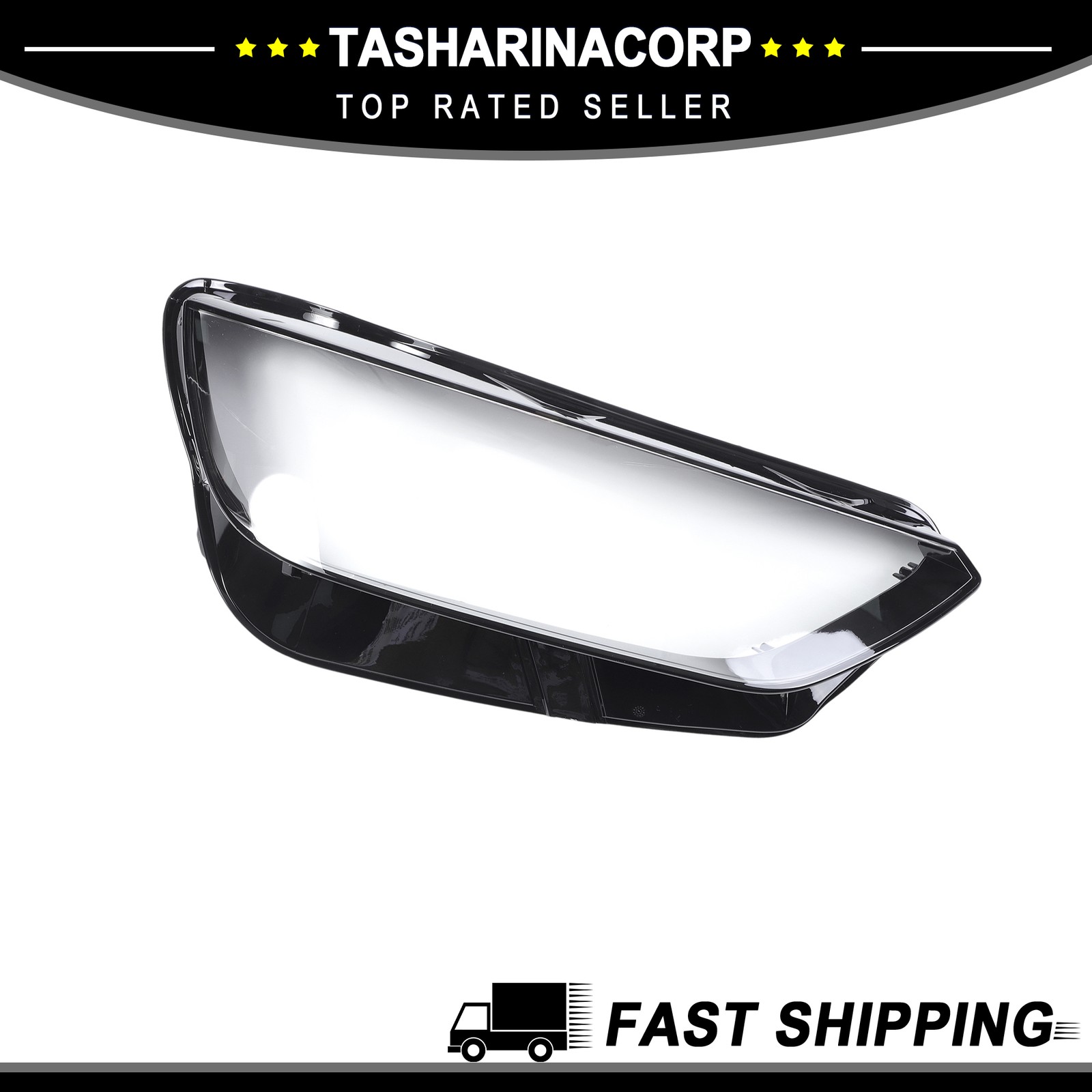 1 Pc Car Front Right Headlight Lens Cover for Audi Q5 21-22 Pc Clear Black 1 Pc Car Front Right Headlight Lens Cover for Audi Q5 21-22 Pc Clear Black