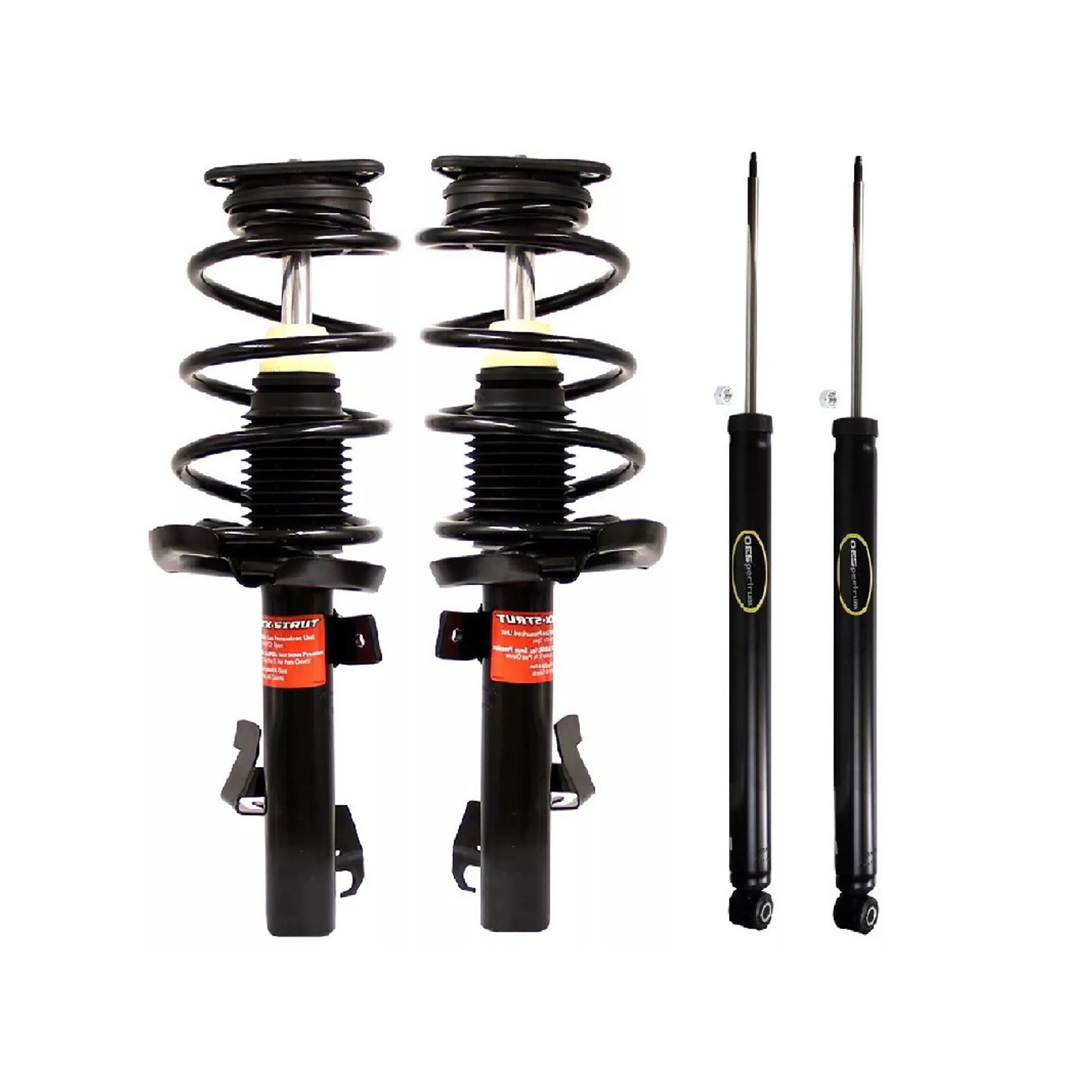 Monroe Complete Front Strut Coil Springs Rear Shock Kit 4pc For 2010-11 Mazda 3