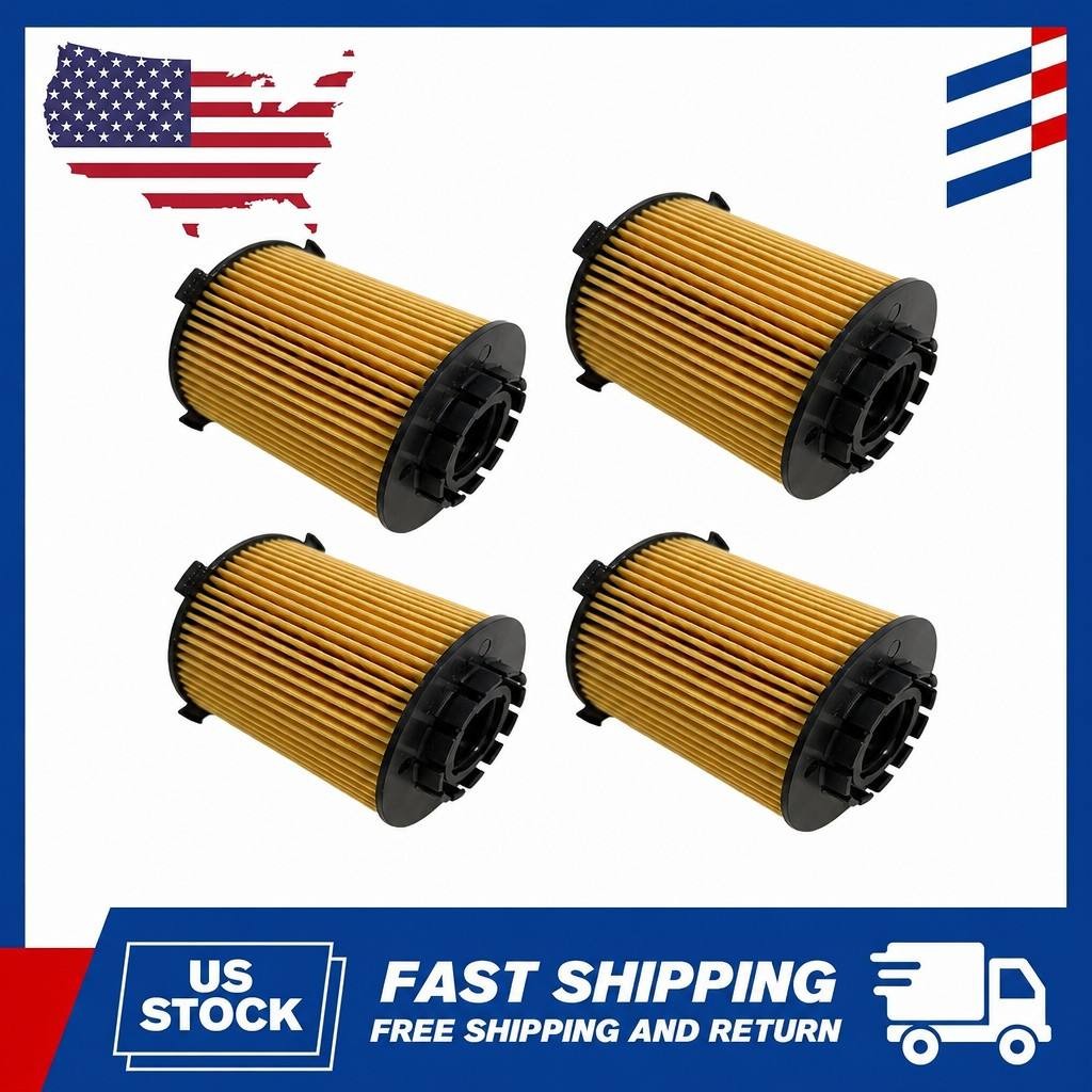 4PC Engine Oil Filter for Volvo S60 V60 15-23 S80 S90 V90 XC40 XC60 XC60 XC70 US