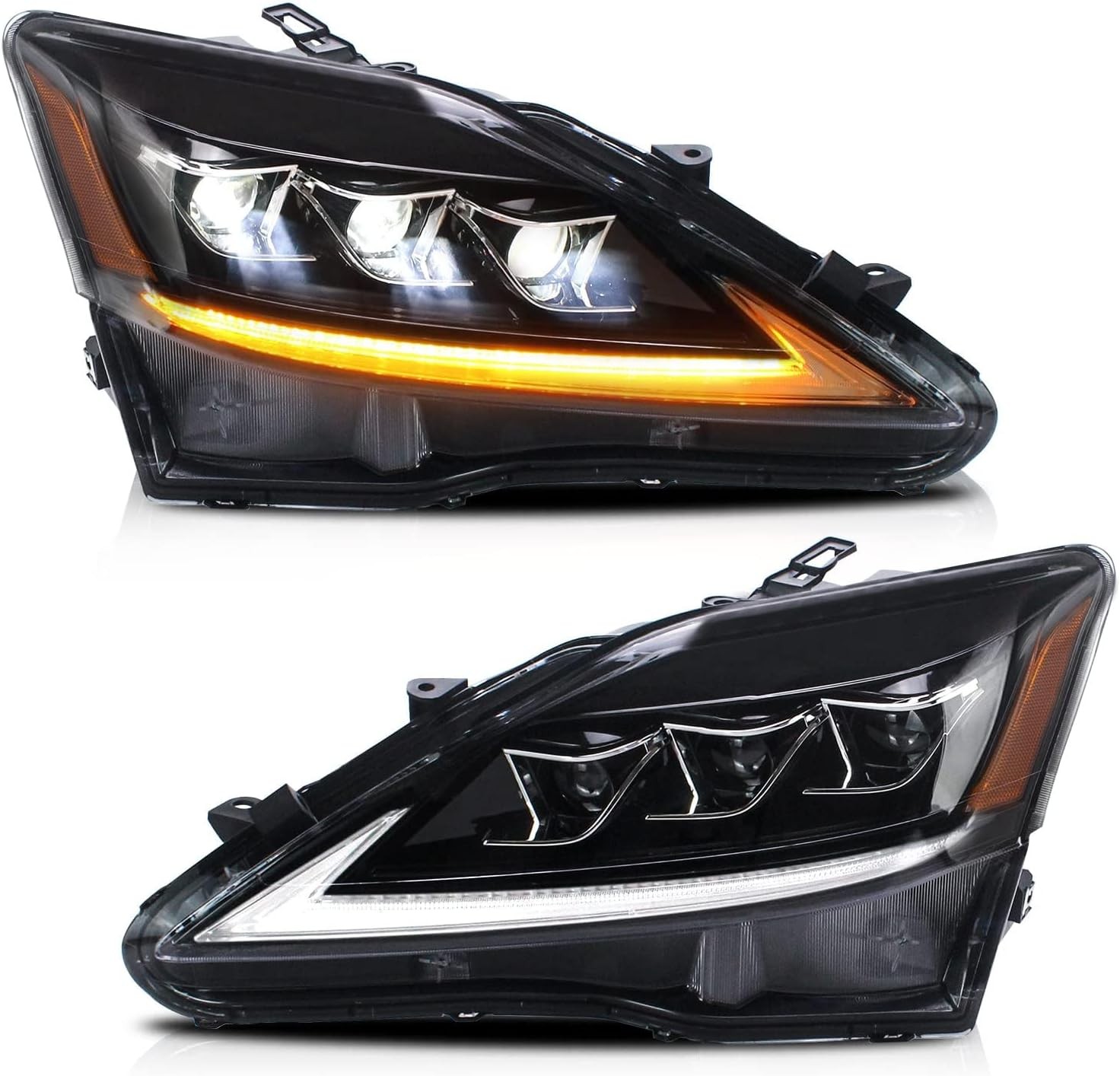 LED Headlights Pair Lexus IS250 IS350 2006-2012 IS250C IS350C 2010-2012
