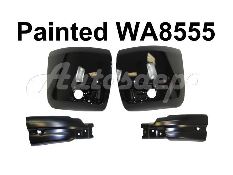 Painted Black Front Bumper End Extension Cap For Silverado 2500hd 3500 2007-2010