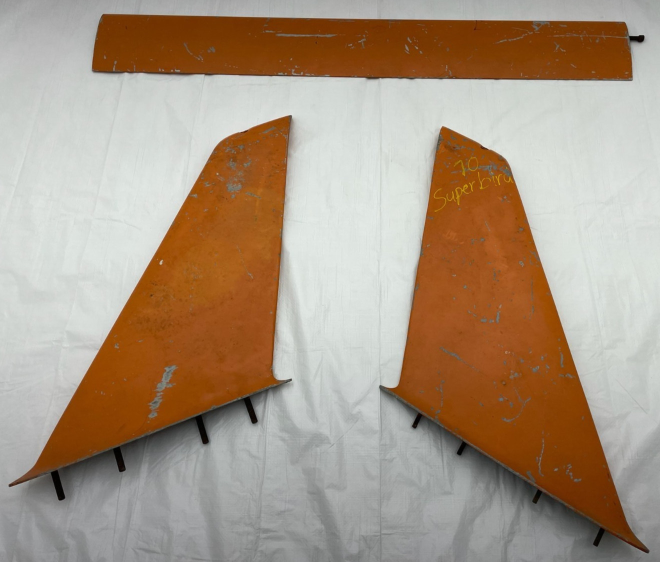 1970 Plymouth Superbird Rear Wing Mopar Aluminum Assembly Stands 3 Piece Set