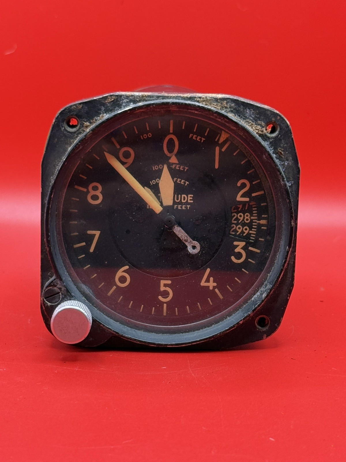 Vintage Kollsman Pressure Altimeter Aircraft Gauge - Training model only Vintage Kollsman Pressure Altimeter Aircraft Gauge - Training model only