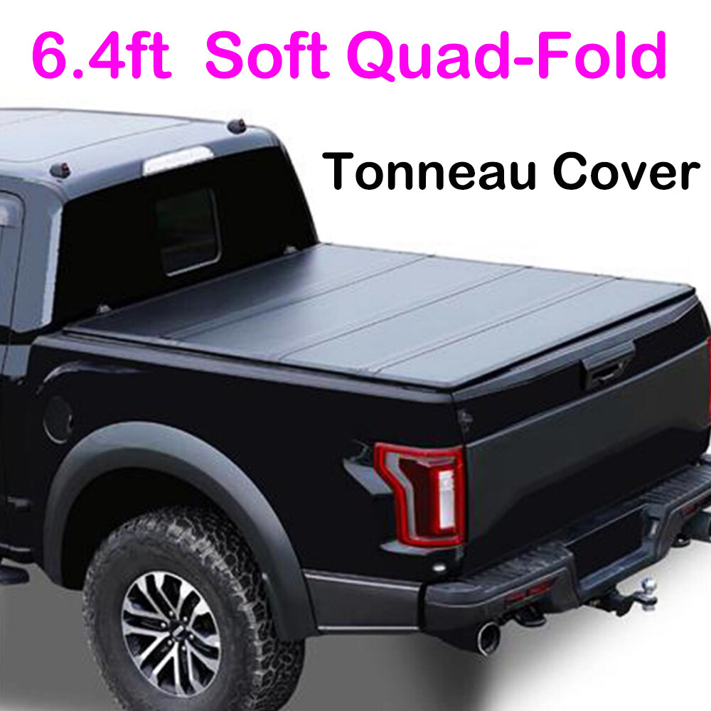 6.4FT/6.5FT Soft Quad Fold Truck Bed Tonneau Cover For 2002-2022 Dodge Ram 1500