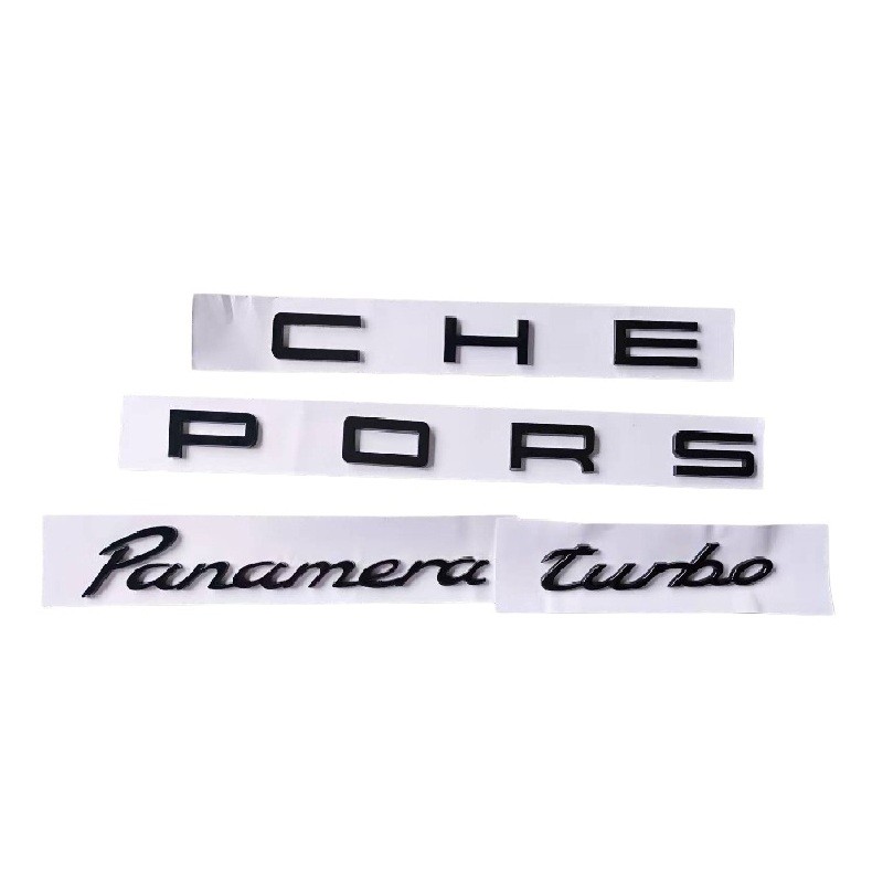 For Panamera Turbo 3PCS Set Rear plastic sticker Emblems Ornaments before