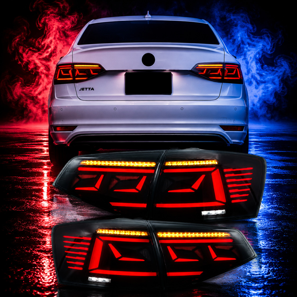 VLAND LED Smoekd Tail Lights For VW Jetta MK6 2015-2018 W/Animation & Sequential VLAND LED Smoekd Tail Lights For VW Jetta MK6 2015-2018 W/Animation & Sequential