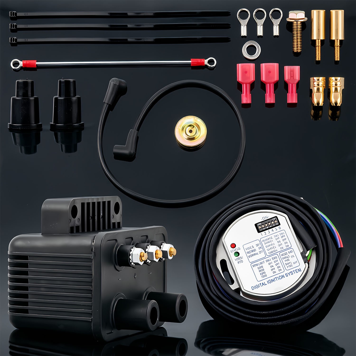 NEW Single Fire Programmable Ignition Kit For Harley Big Twin Evo 53-660 NEW Single Fire Programmable Ignition Kit For Harley Big Twin Evo 53-660