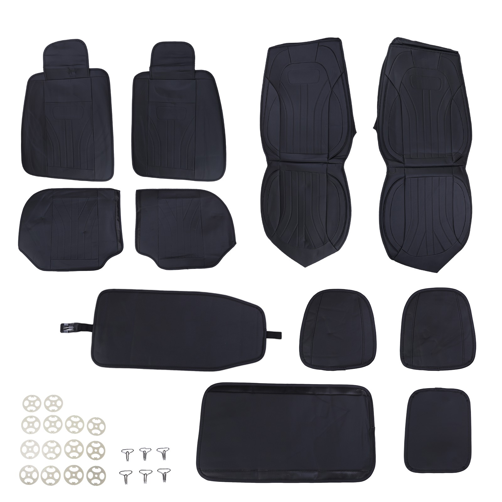 New For Hyundai Sonata 2007-2026 Car Faux Leather Cushion Seat Covers 5 Seats US