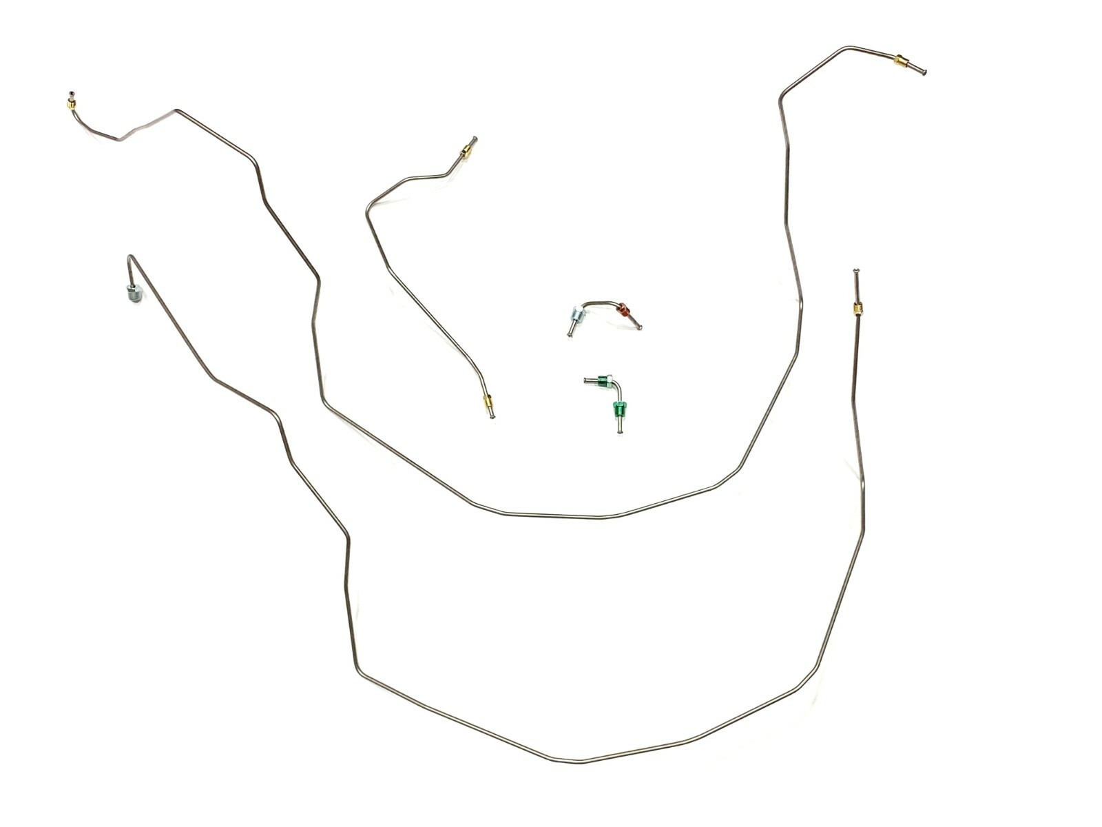 Stainless Front Brake Line Kit. 5 Pcs. For Use with Aftermarket Valve by Master