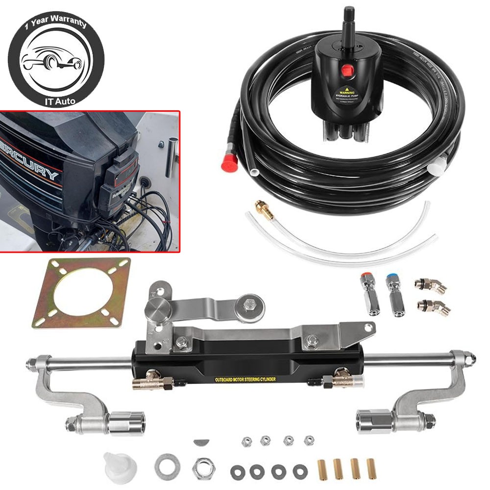 For SeaStar Teleflex Boat Outboard Hydraulic Steering Cylinder System Kit 350HP For SeaStar Teleflex Boat Outboard Hydraulic Steering Cylinder System Kit 350HP