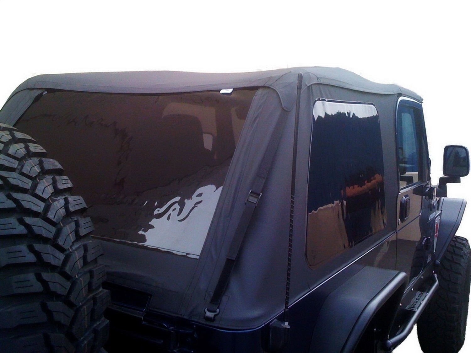 Rampage 109735 Frameless Soft Top Kit Sailcloth Fits 97-06 Wrangler (TJ)